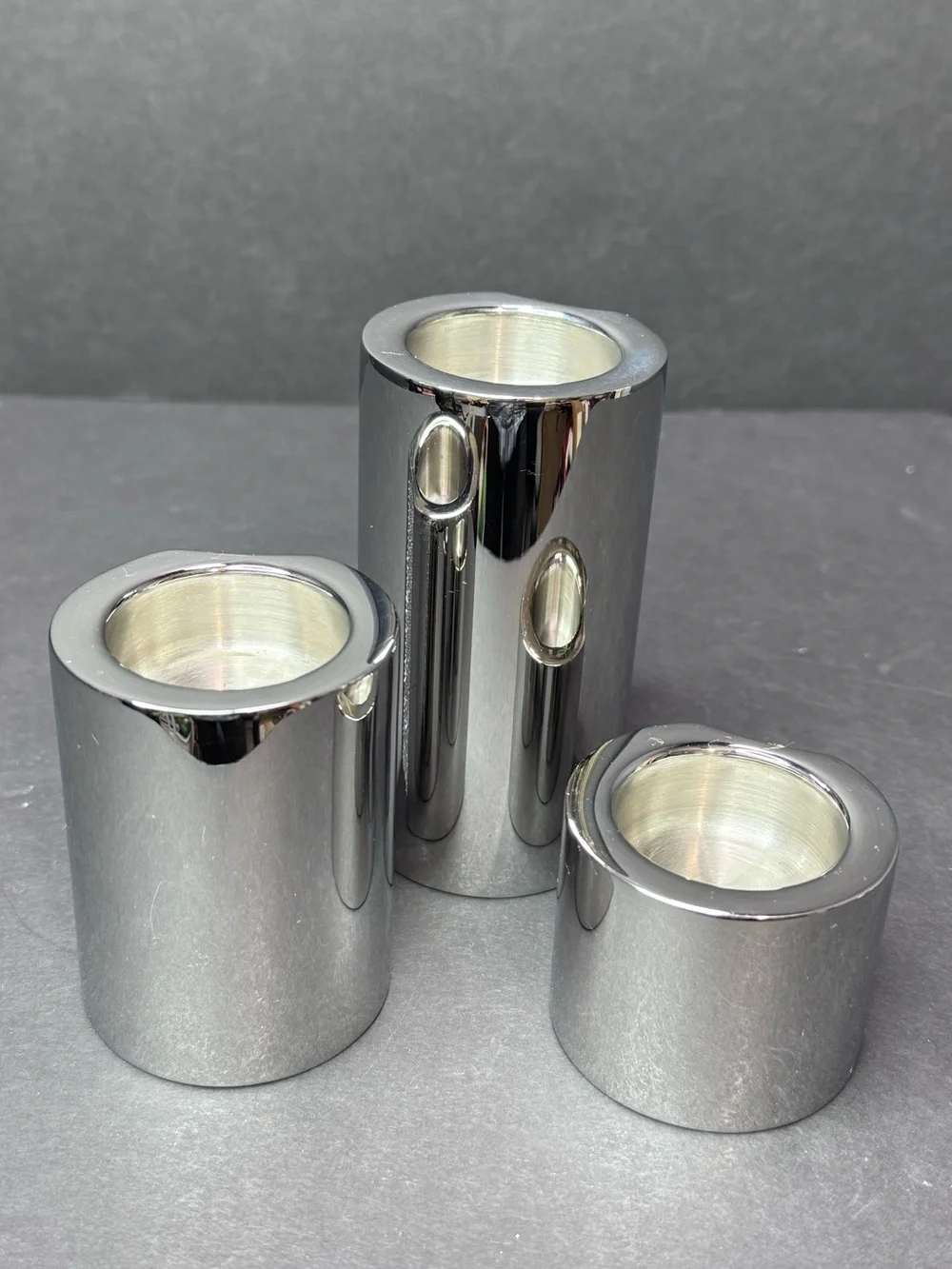 Authentic Swarovski Ambiray Crystal Candle Holders Set of 3 Retired Rare